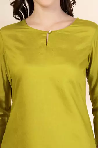  green silk straight kurta with palazzo dupatta set