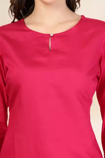  pink silk straight kurta with palazzo dupatta set