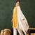 Women's yellow rayon cotton kurta set