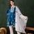 Women's teal rayon cotton kurta set