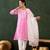Women's pink rayon cotton kurta set