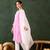 Women's pink rayon cotton kurta set