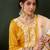 Women's yellow rayon cotton kurta set