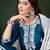 Women's teal rayon cotton kurta set