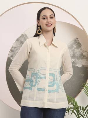 white pure cotton top with embroidey 1