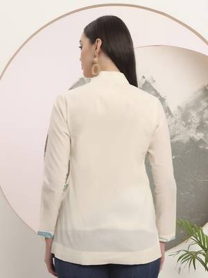 white pure cotton top with embroidey 3