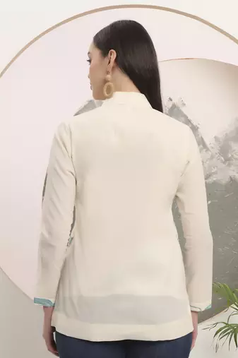white pure cotton top with embroidey