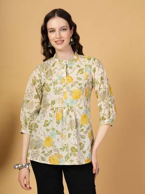cream pure cotton top 1