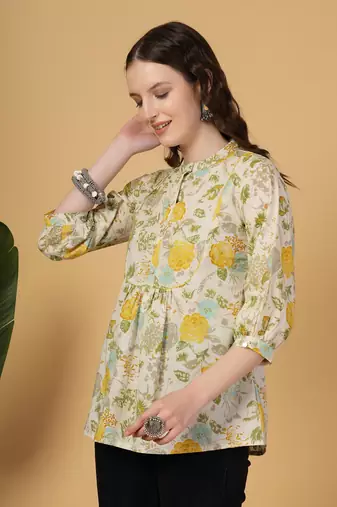 cream pure cotton top