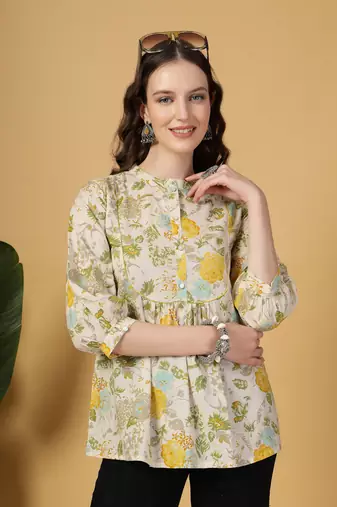 cream pure cotton top