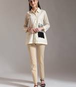 white pure cotton top with exquisite embroidery