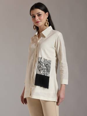 white pure cotton top with exquisite embroidery 2