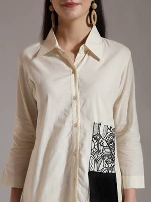 white pure cotton top with exquisite embroidery 4