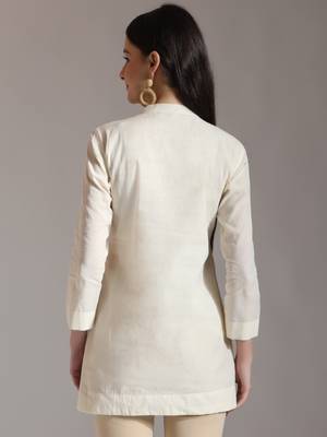 white pure cotton embroidered top 3