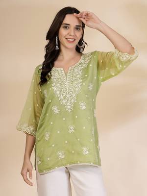 green organza top 1