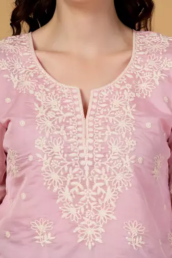pink organza top