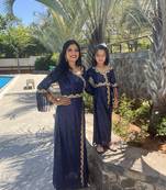 Designer Mother & Daughter Matching Set Kaftan Dress