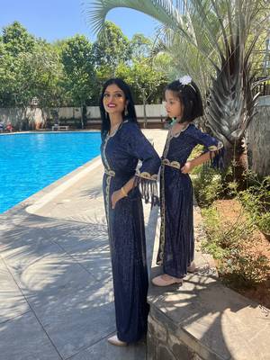 Designer Mother & Daughter Matching Set Kaftan Dress 3