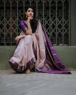 Multy color silk blend sarees with blouse 1