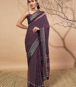 Ethnic motifs printed bagru saree