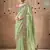 Light Green Tissue Dola Silk Zari With Weaving Embroidery & Designer Contras Blouse