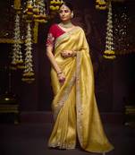 Amber Pure Banarasi Kanjivaram Heavy Work Border Designer Saree