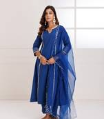 Panihari blue gotapatti suit set