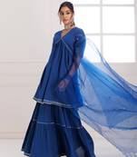 Panihari blue gotapatti sharara set