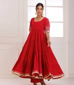 Panihari red gotapatti anarkali suit set