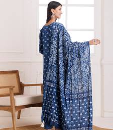 Indigo lotus dabu hand block cotton suit set