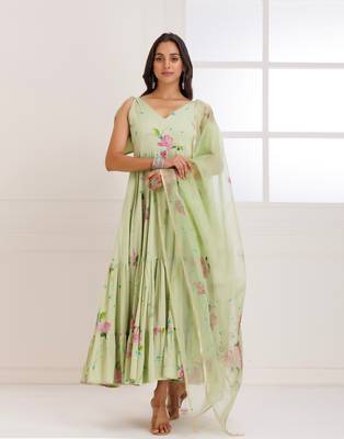 Rangreza pista green handpainted tier suit set - set of 2 4