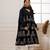 Qala black hand block printed anarkali suit set