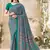 Green floral print crepe silk fancy saree with unstitched blouse for women's wear