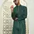 Floral printed dark green mandarin collor cotton summer kurta