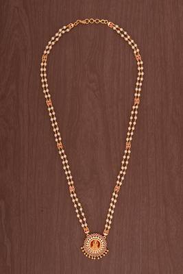  pearl necklace with laxmi pendant 2