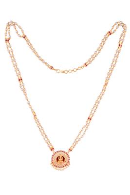  pearl necklace with laxmi pendant 3