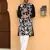 Ethnic motifs embroidered georgette black kurta