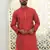Silk blend ethnic motifs jacqaurd maroon kurta