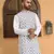 Cotton silk embroidered white kurta with cotton trouser pant