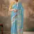 Sky blue Silk Weaving Work With Tussles Designer Saree