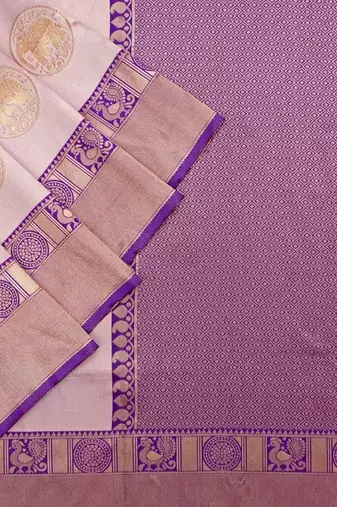 Pink Banarasi soft silk blend Saree With Blouse piece