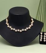 White color american diamond necklaces set