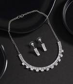 White color stone necklace set