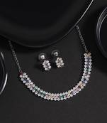 Multi color stone necklace set