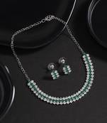 Green color stone necklace set