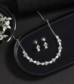 White color stone necklace set