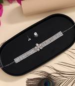 White color choker stone necklace set