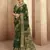 poly viscose georgette paisley banarasi saree(dark green)