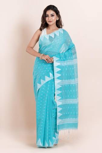 Pure cotton handloom saree with blouse fabric
