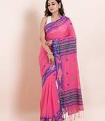 Pure cotton handloom saree with blouse fabric